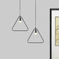 Industrial Triangle/Round Pendant Light 1 Head Metal Ceiling Lighting with Frame Shade in Black for Dining Room Clearhalo 'Art Deco Pendants' 'Black' 'Cast Iron' 'Ceiling Lights' 'Ceramic' 'Crystal' 'Industrial Pendants' 'Industrial' 'Metal' 'Middle Century Pendants' 'Pendant Lights' 'Pendants' 'Rustic Pendants' 'Tiffany' Lighting' 603785