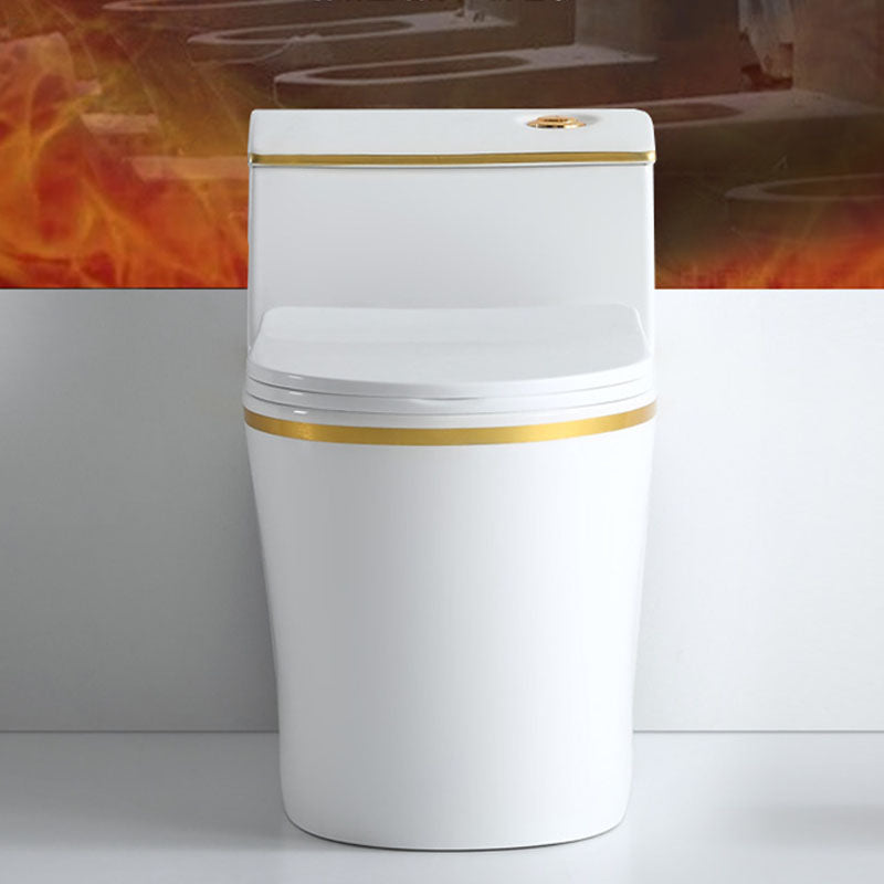 Siphon Jet Toilet Traditional One-Piece Toilet with Slow Close Seat Clearhalo 'Bathroom Remodel & Bathroom Fixtures' 'Home Improvement' 'home_improvement' 'home_improvement_toilets' 'Toilets & Bidets' 'Toilets' 6037900