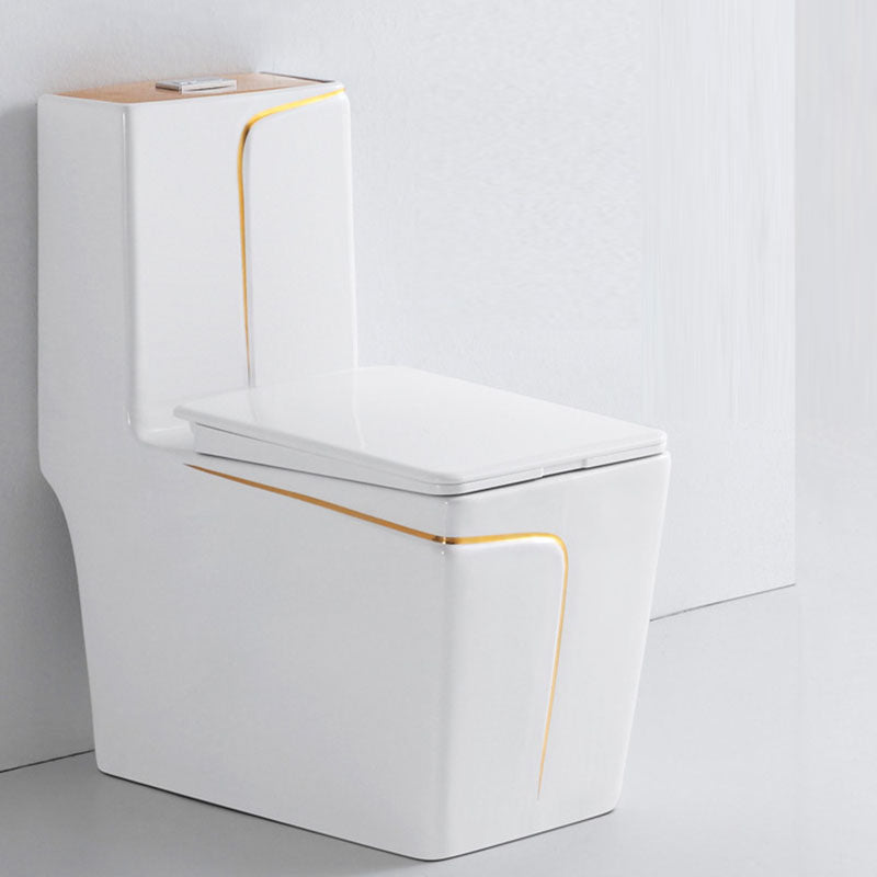 Siphon Jet Toilet Traditional One-Piece Toilet with Slow Close Seat Clearhalo 'Bathroom Remodel & Bathroom Fixtures' 'Home Improvement' 'home_improvement' 'home_improvement_toilets' 'Toilets & Bidets' 'Toilets' 6037903