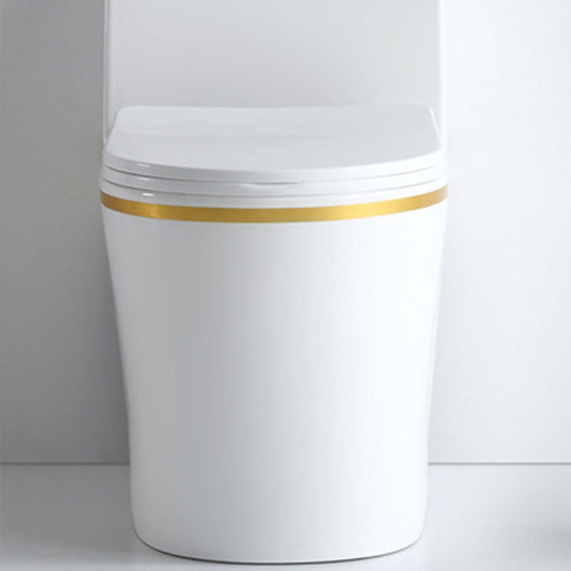 Siphon Jet Toilet Traditional One-Piece Toilet with Slow Close Seat Clearhalo 'Bathroom Remodel & Bathroom Fixtures' 'Home Improvement' 'home_improvement' 'home_improvement_toilets' 'Toilets & Bidets' 'Toilets' 6037910