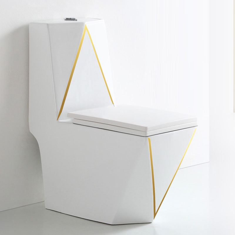 Siphon Jet Toilet Traditional One-Piece Toilet with Slow Close Seat Clearhalo 'Bathroom Remodel & Bathroom Fixtures' 'Home Improvement' 'home_improvement' 'home_improvement_toilets' 'Toilets & Bidets' 'Toilets' 6037918