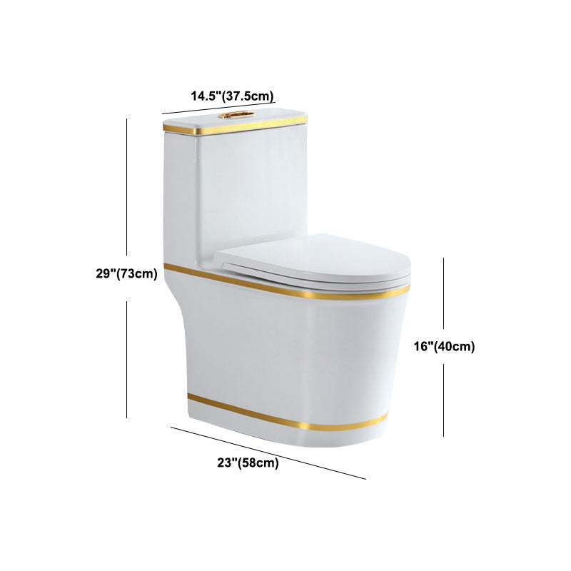 Siphon Jet Toilet Traditional One-Piece Toilet with Slow Close Seat Clearhalo 'Bathroom Remodel & Bathroom Fixtures' 'Home Improvement' 'home_improvement' 'home_improvement_toilets' 'Toilets & Bidets' 'Toilets' 6037921