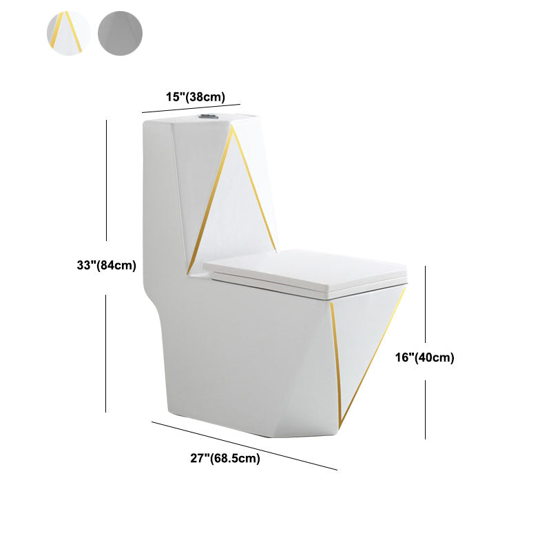 Siphon Jet Toilet Traditional One-Piece Toilet with Slow Close Seat Clearhalo 'Bathroom Remodel & Bathroom Fixtures' 'Home Improvement' 'home_improvement' 'home_improvement_toilets' 'Toilets & Bidets' 'Toilets' 6037923