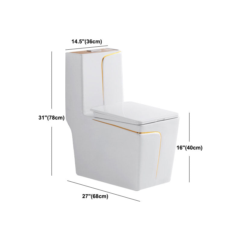 Siphon Jet Toilet Traditional One-Piece Toilet with Slow Close Seat Clearhalo 'Bathroom Remodel & Bathroom Fixtures' 'Home Improvement' 'home_improvement' 'home_improvement_toilets' 'Toilets & Bidets' 'Toilets' 6037924