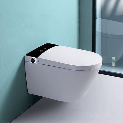 Wall Mount Modern Flush Toilet One-Piece Toilet Toilet Bowl for Washroom White Black Toilet with Tanker Clearhalo 'Bathroom Remodel & Bathroom Fixtures' 'Home Improvement' 'home_improvement' 'home_improvement_toilets' 'Toilets & Bidets' 'Toilets' 6037926
