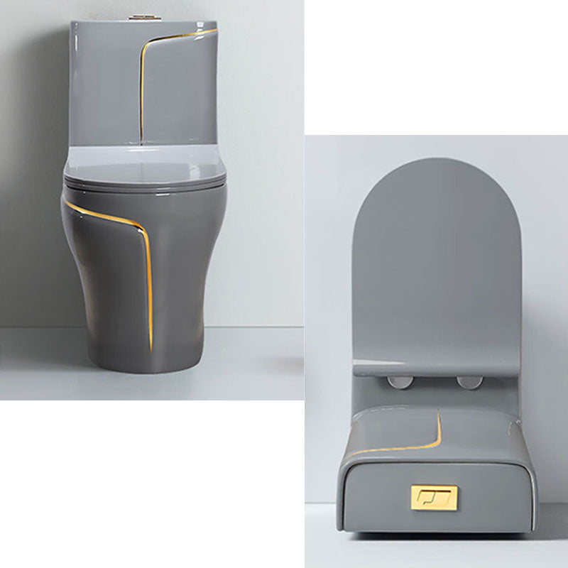 Traditional Flush Toilet Siphon Jet One-Piece Toilet with Slow Close Seat Clearhalo 'Bathroom Remodel & Bathroom Fixtures' 'Home Improvement' 'home_improvement' 'home_improvement_toilets' 'Toilets & Bidets' 'Toilets' 6037960