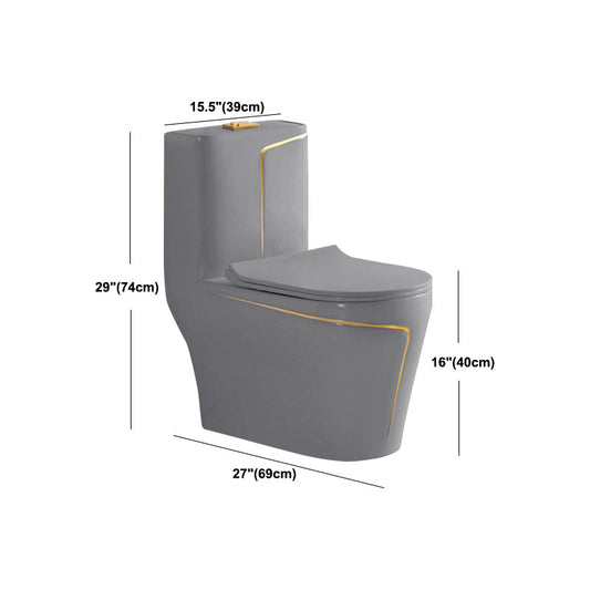 Traditional Flush Toilet Siphon Jet One-Piece Toilet with Slow Close Seat Clearhalo 'Bathroom Remodel & Bathroom Fixtures' 'Home Improvement' 'home_improvement' 'home_improvement_toilets' 'Toilets & Bidets' 'Toilets' 6037961