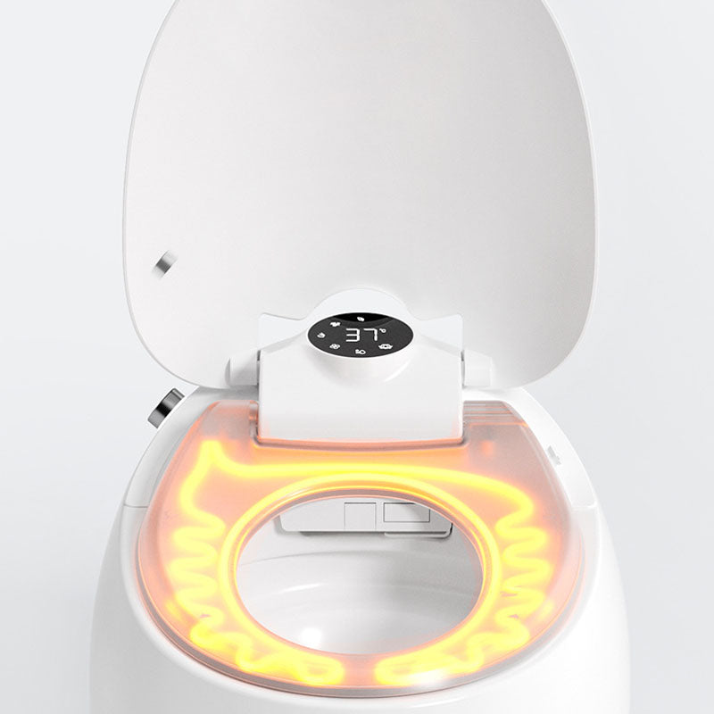 Modern Auto One Piece Toilet Siphon Jet Round Toilet with Sterilization Function Clearhalo 'Bathroom Remodel & Bathroom Fixtures' 'Home Improvement' 'home_improvement' 'home_improvement_toilets' 'Toilets & Bidets' 'Toilets' 6037980