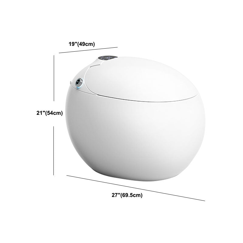 Modern Auto One Piece Toilet Siphon Jet Round Toilet with Sterilization Function Clearhalo 'Bathroom Remodel & Bathroom Fixtures' 'Home Improvement' 'home_improvement' 'home_improvement_toilets' 'Toilets & Bidets' 'Toilets' 6037985