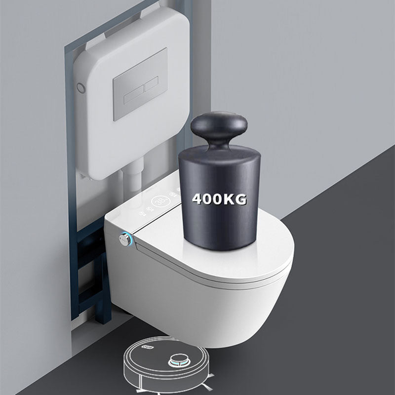 Elongated Toilet Wall Hung 1-Piece Automatic UV Sterilization Toilet with Concealed Tank Clearhalo 'Bathroom Remodel & Bathroom Fixtures' 'Home Improvement' 'home_improvement' 'home_improvement_toilets' 'Toilets & Bidets' 'Toilets' 6038031