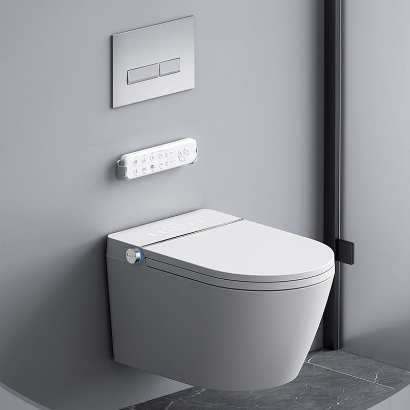 Elongated Toilet Wall Hung 1-Piece Automatic UV Sterilization Toilet with Concealed Tank Clearhalo 'Bathroom Remodel & Bathroom Fixtures' 'Home Improvement' 'home_improvement' 'home_improvement_toilets' 'Toilets & Bidets' 'Toilets' 6038032