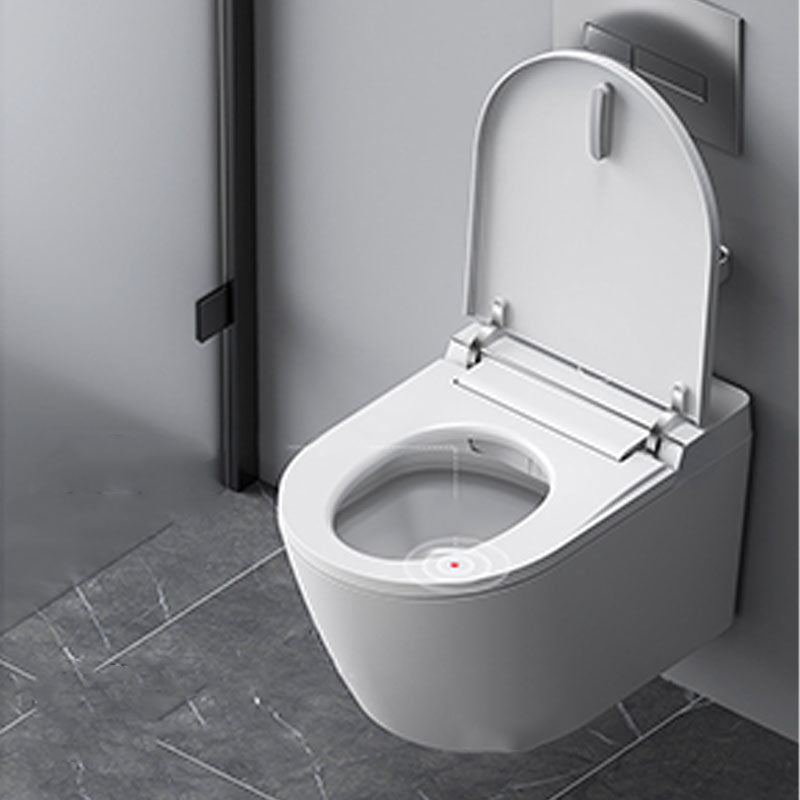 Elongated Toilet Wall Hung 1-Piece Automatic UV Sterilization Toilet with Concealed Tank Clearhalo 'Bathroom Remodel & Bathroom Fixtures' 'Home Improvement' 'home_improvement' 'home_improvement_toilets' 'Toilets & Bidets' 'Toilets' 6038037