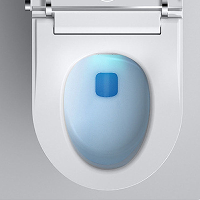 Elongated Toilet Wall Hung 1-Piece Automatic UV Sterilization Toilet with Concealed Tank Clearhalo 'Bathroom Remodel & Bathroom Fixtures' 'Home Improvement' 'home_improvement' 'home_improvement_toilets' 'Toilets & Bidets' 'Toilets' 6038044