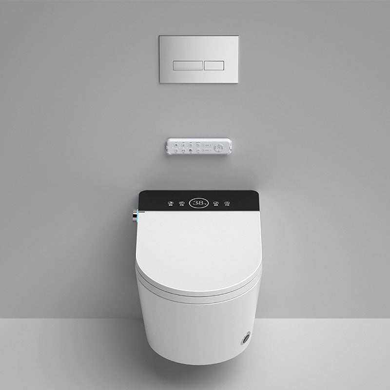 Elongated Toilet Wall Hung 1-Piece Automatic UV Sterilization Toilet with Concealed Tank Clearhalo 'Bathroom Remodel & Bathroom Fixtures' 'Home Improvement' 'home_improvement' 'home_improvement_toilets' 'Toilets & Bidets' 'Toilets' 6038047