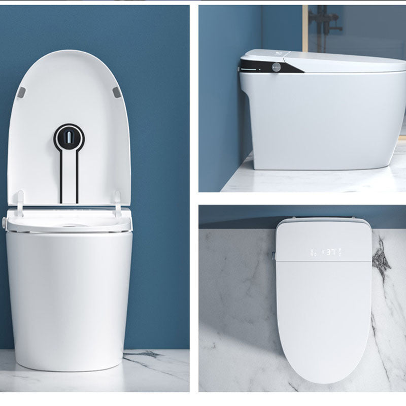 Smart One Piece Toilet Concealed Tank Elongated Toilet with Automatic Flush Clearhalo 'Bathroom Remodel & Bathroom Fixtures' 'Home Improvement' 'home_improvement' 'home_improvement_toilets' 'Toilets & Bidets' 'Toilets' 6038124
