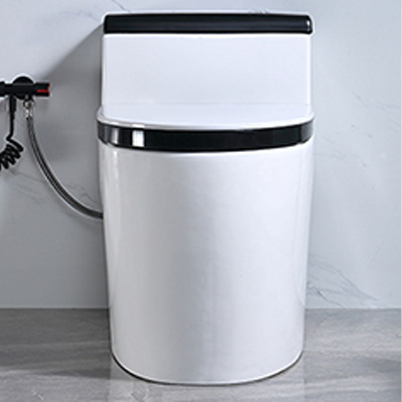 Floor Mount Toilet Black and White Toilet with Siphon Jet Water-saving Function Clearhalo 'Bathroom Remodel & Bathroom Fixtures' 'Home Improvement' 'home_improvement' 'home_improvement_toilets' 'Toilets & Bidets' 'Toilets' 6038155