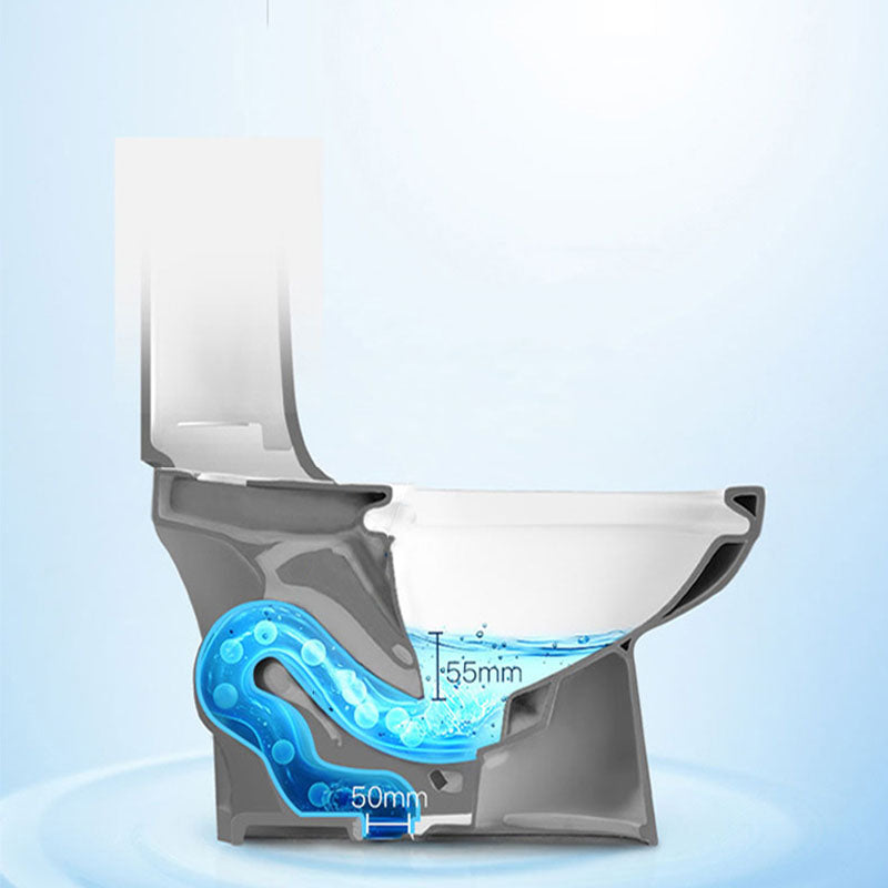 Household Water-saving Toilet Siphon One-piece Large-diameter Toilet in Black Finish Clearhalo 'Bathroom Remodel & Bathroom Fixtures' 'Home Improvement' 'home_improvement' 'home_improvement_toilets' 'Toilets & Bidets' 'Toilets' 6038209