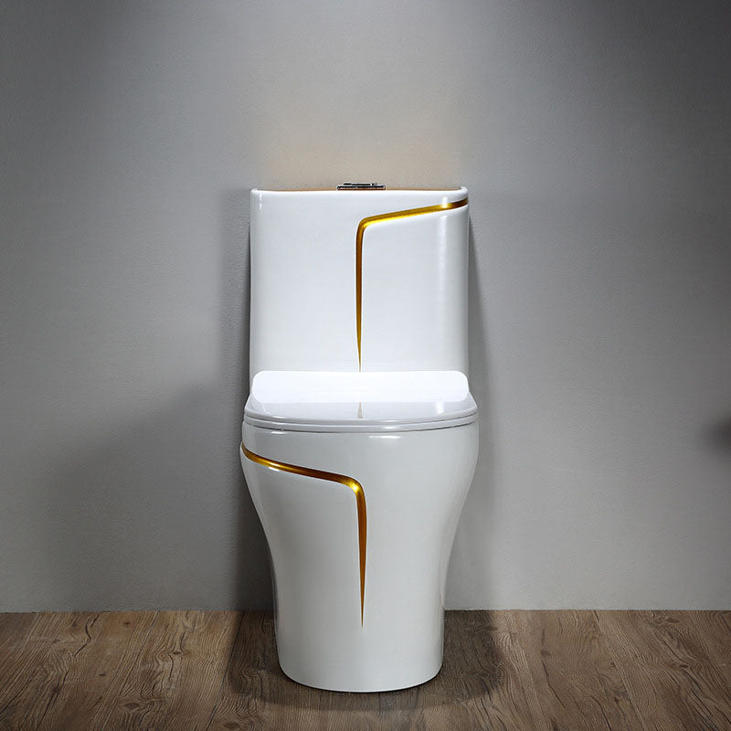 European household toilet gold toilet ceramic siphon water saving
