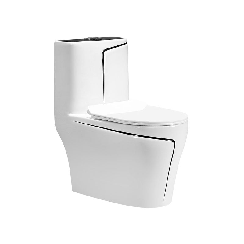 Simple Household Toilet Ceramic Siphon Jet Toilet with Pumping Mute Water-saving Clearhalo 'Bathroom Remodel & Bathroom Fixtures' 'Home Improvement' 'home_improvement' 'home_improvement_toilets' 'Toilets & Bidets' 'Toilets' 6038225
