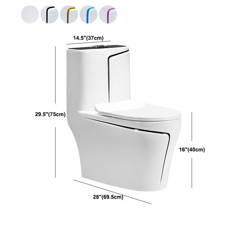 Simple Household Toilet Ceramic Siphon Jet Toilet with Pumping Mute Water-saving Clearhalo 'Bathroom Remodel & Bathroom Fixtures' 'Home Improvement' 'home_improvement' 'home_improvement_toilets' 'Toilets & Bidets' 'Toilets' 6038246