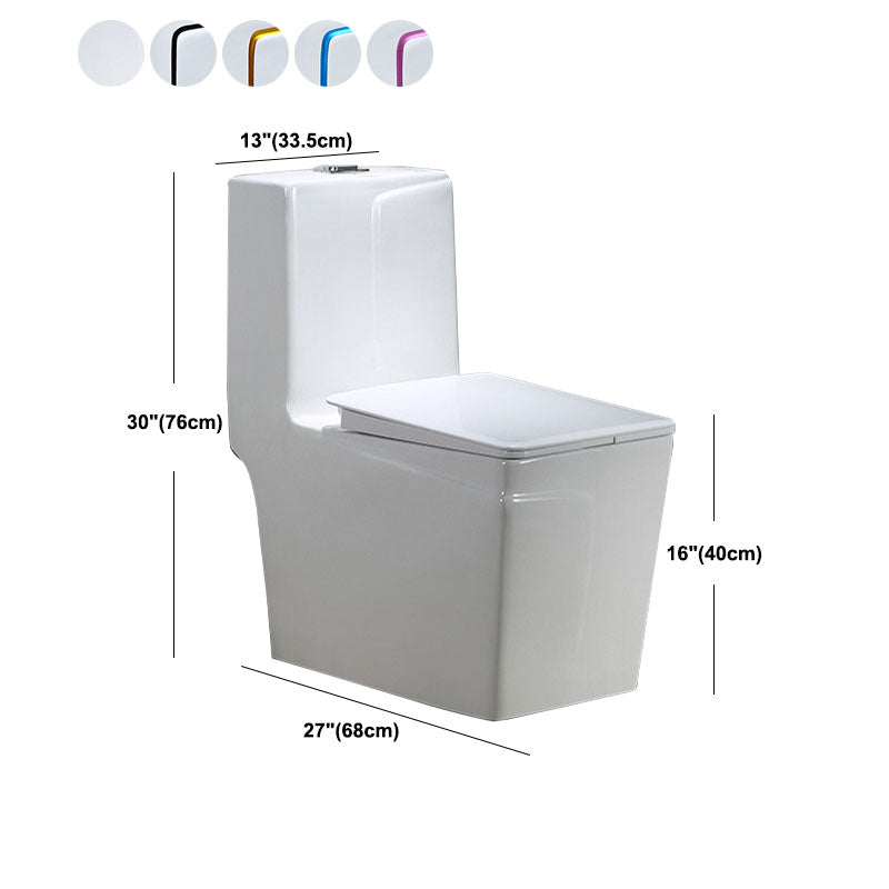 Simple Household Toilet Ceramic Siphon Jet Toilet with Pumping Mute Water-saving Clearhalo 'Bathroom Remodel & Bathroom Fixtures' 'Home Improvement' 'home_improvement' 'home_improvement_toilets' 'Toilets & Bidets' 'Toilets' 6038247