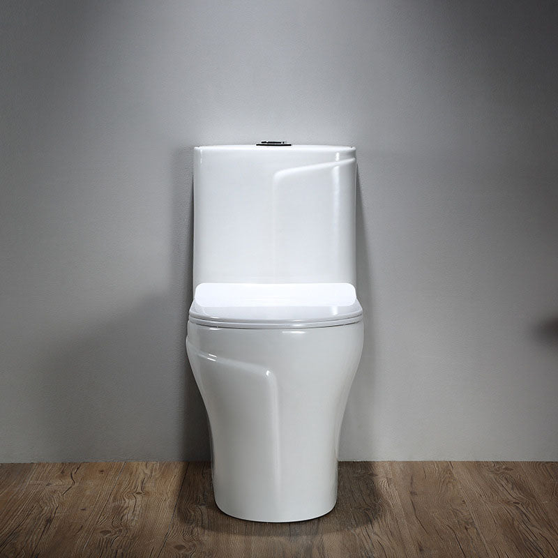 Water-saving Siphon Toilet Ceramic Elongated Dual Flush Household Toilet Beige Elongated Clearhalo 'Bathroom Remodel & Bathroom Fixtures' 'Home Improvement' 'home_improvement' 'home_improvement_toilets' 'Toilets & Bidets' 'Toilets' 6038267