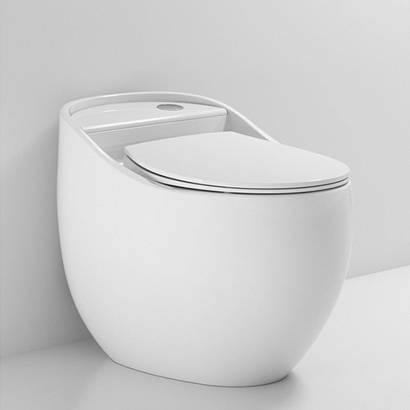 Round Siphon Type Household Toilet Small Apartment Large-caliber Silent Toilet White Clearhalo 'Bathroom Remodel & Bathroom Fixtures' 'Home Improvement' 'home_improvement' 'home_improvement_toilets' 'Toilets & Bidets' 'Toilets' 6038288