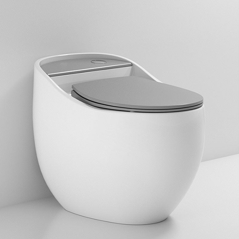 Round Siphon Type Household Toilet Small Apartment Large-caliber Silent Toilet Grey Clearhalo 'Bathroom Remodel & Bathroom Fixtures' 'Home Improvement' 'home_improvement' 'home_improvement_toilets' 'Toilets & Bidets' 'Toilets' 6038290