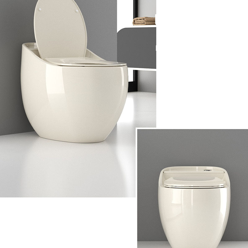 Round Siphon Type Household Toilet Small Apartment Large-caliber Silent Toilet Clearhalo 'Bathroom Remodel & Bathroom Fixtures' 'Home Improvement' 'home_improvement' 'home_improvement_toilets' 'Toilets & Bidets' 'Toilets' 6038296