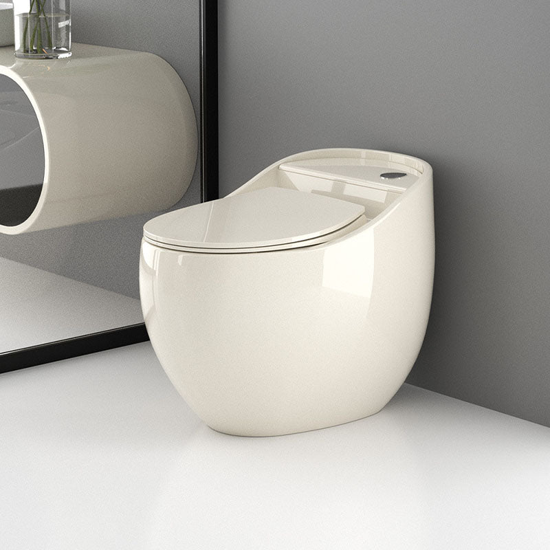 Round Siphon Type Household Toilet Small Apartment Large-caliber Silent Toilet Clearhalo 'Bathroom Remodel & Bathroom Fixtures' 'Home Improvement' 'home_improvement' 'home_improvement_toilets' 'Toilets & Bidets' 'Toilets' 6038305