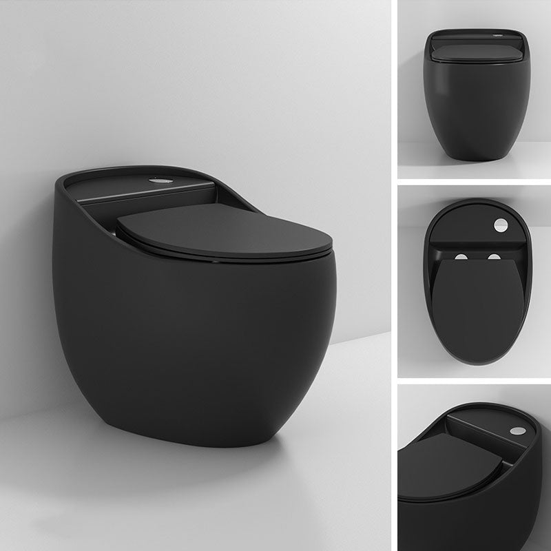 Round Siphon Type Household Toilet Small Apartment Large-caliber Silent Toilet Clearhalo 'Bathroom Remodel & Bathroom Fixtures' 'Home Improvement' 'home_improvement' 'home_improvement_toilets' 'Toilets & Bidets' 'Toilets' 6038308