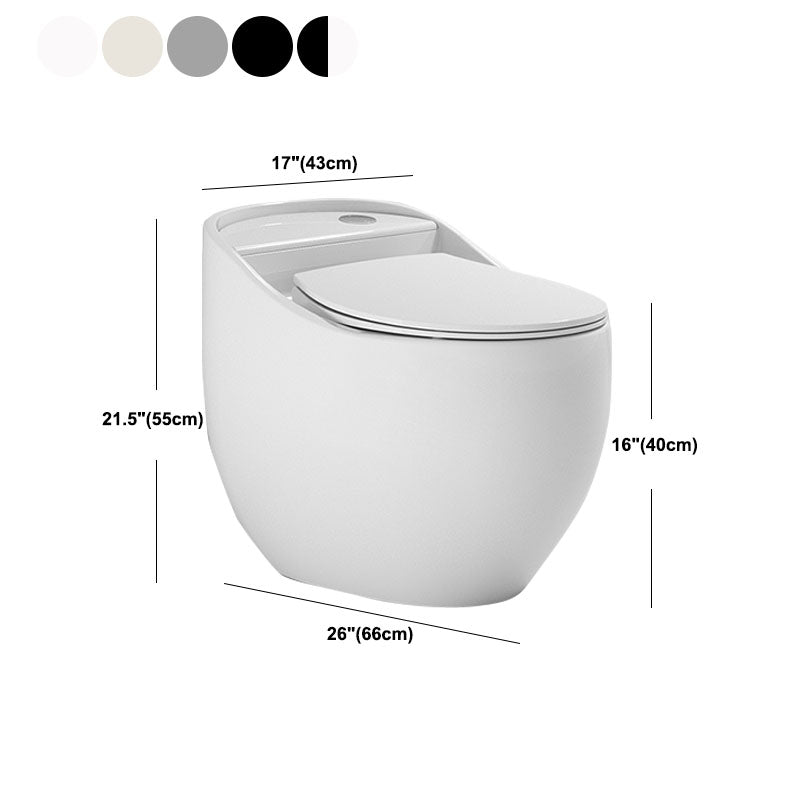 Round Siphon Type Household Toilet Small Apartment Large-caliber Silent Toilet Clearhalo 'Bathroom Remodel & Bathroom Fixtures' 'Home Improvement' 'home_improvement' 'home_improvement_toilets' 'Toilets & Bidets' 'Toilets' 6038311