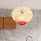 Woven Rattan Bird Nest Hanging Lamp Modern Single Bulb Restaurant Drop Light in Green/Red Red Clearhalo 'Ceiling Lights' 'Modern Pendants' 'Modern' 'Pendant Lights' 'Pendants' Lighting' 603920