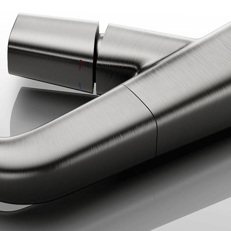 Contemporary Style Faucets Widespread Knob Handles Faucets for Bathroom Clearhalo 'Bathroom Remodel & Bathroom Fixtures' 'Bathroom Sink Faucets' 'Bathroom Sinks & Faucet Components' 'bathroom_sink_faucets' 'Home Improvement' 'home_improvement' 'home_improvement_bathroom_sink_faucets' 6039837