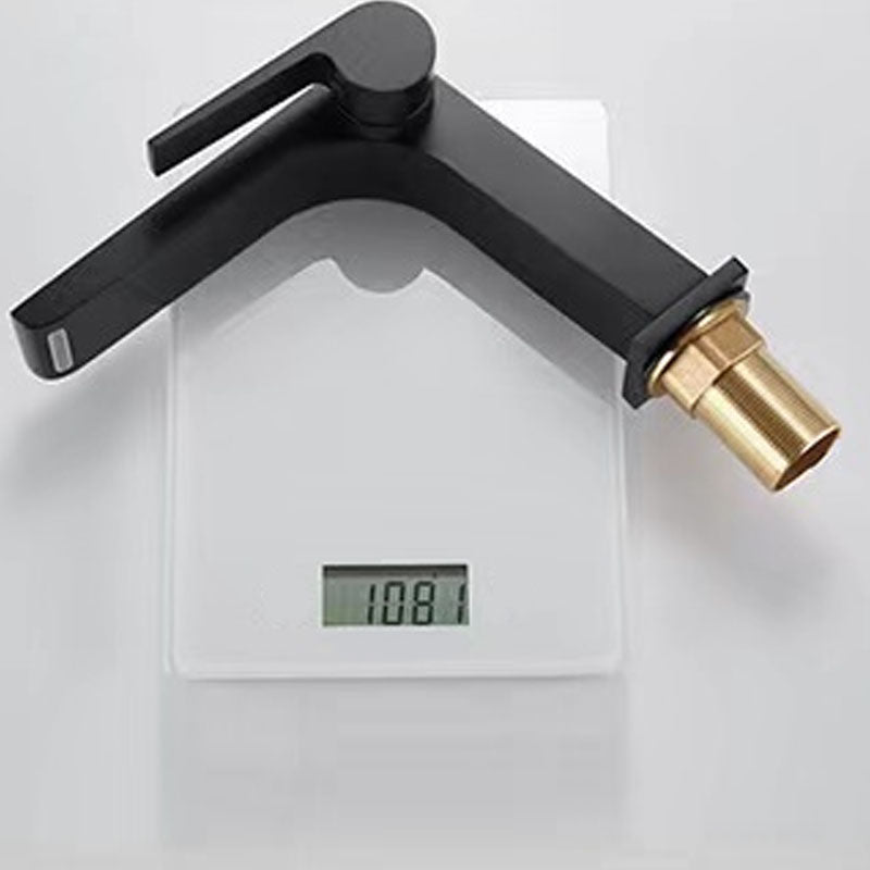 Modern Vessel Faucet Brass Lever Handles Waterfall Spout Bathroom Sink Faucet Clearhalo 'Bathroom Remodel & Bathroom Fixtures' 'Bathroom Sink Faucets' 'Bathroom Sinks & Faucet Components' 'bathroom_sink_faucets' 'Home Improvement' 'home_improvement' 'home_improvement_bathroom_sink_faucets' 6040005