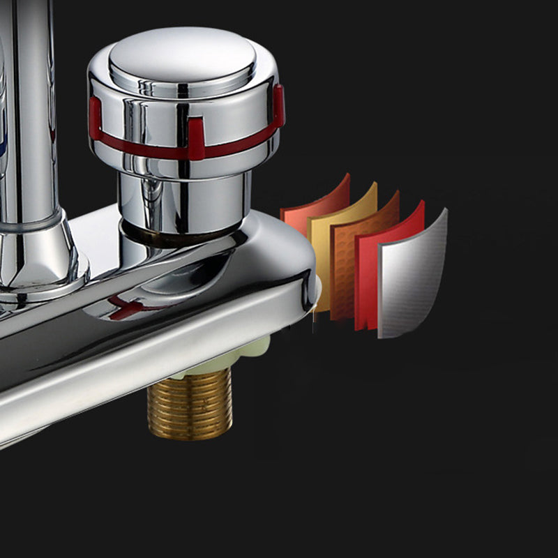 1or2-Handle Brushed Nickel Widespread Faucet 2 Hole Centerset Bathroom Sink Faucet Clearhalo 'Bathroom Remodel & Bathroom Fixtures' 'Bathroom Sink Faucets' 'Bathroom Sinks & Faucet Components' 'bathroom_sink_faucets' 'Home Improvement' 'home_improvement' 'home_improvement_bathroom_sink_faucets' 6040023