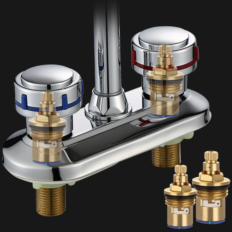 1or2-Handle Brushed Nickel Widespread Faucet 2 Hole Centerset Bathroom Sink Faucet Clearhalo 'Bathroom Remodel & Bathroom Fixtures' 'Bathroom Sink Faucets' 'Bathroom Sinks & Faucet Components' 'bathroom_sink_faucets' 'Home Improvement' 'home_improvement' 'home_improvement_bathroom_sink_faucets' 6040025