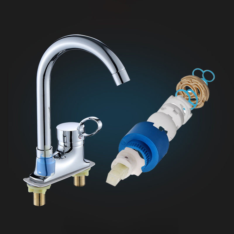 1or2-Handle Brushed Nickel Widespread Faucet 2 Hole Centerset Bathroom Sink Faucet Clearhalo 'Bathroom Remodel & Bathroom Fixtures' 'Bathroom Sink Faucets' 'Bathroom Sinks & Faucet Components' 'bathroom_sink_faucets' 'Home Improvement' 'home_improvement' 'home_improvement_bathroom_sink_faucets' 6040038