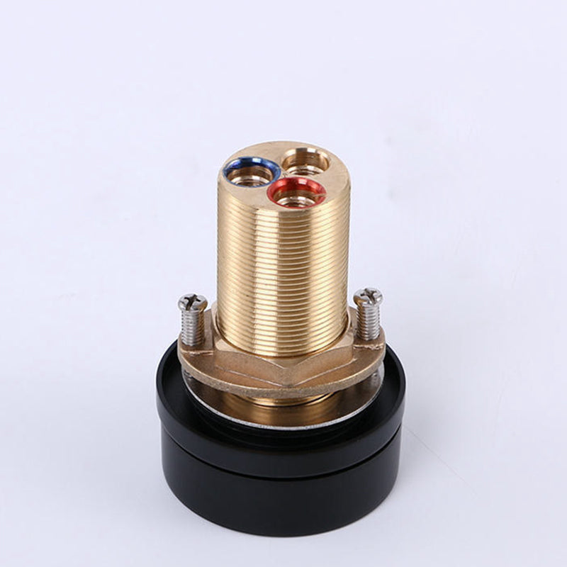 Circular 1-Handle Bathroom Faucet 2 Hole Wide Spread Bathroom Faucet Clearhalo 'Bathroom Remodel & Bathroom Fixtures' 'Bathroom Sink Faucets' 'Bathroom Sinks & Faucet Components' 'bathroom_sink_faucets' 'Home Improvement' 'home_improvement' 'home_improvement_bathroom_sink_faucets' 6040070