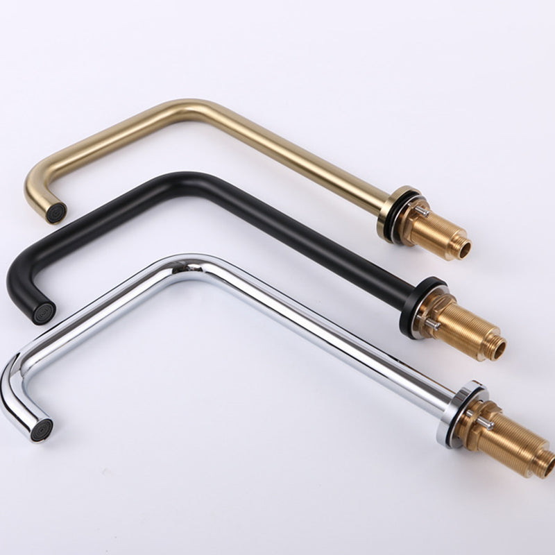 Circular 1-Handle Bathroom Faucet 2 Hole Wide Spread Bathroom Faucet Clearhalo 'Bathroom Remodel & Bathroom Fixtures' 'Bathroom Sink Faucets' 'Bathroom Sinks & Faucet Components' 'bathroom_sink_faucets' 'Home Improvement' 'home_improvement' 'home_improvement_bathroom_sink_faucets' 6040073