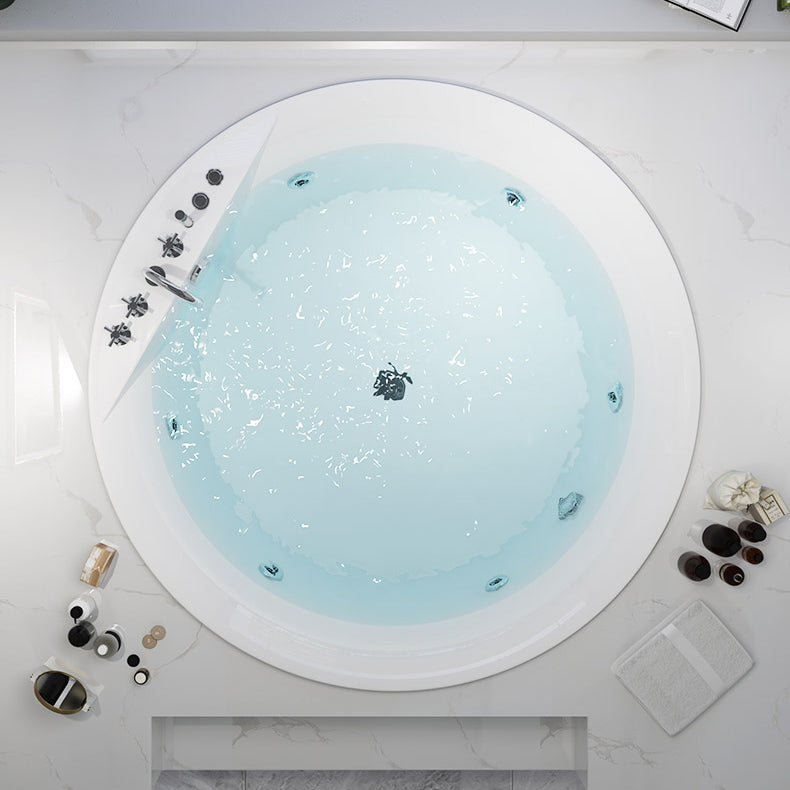 Modern White Acrylic Bath Tub Round Drop-in Bathtub for Home Clearhalo 'Bathroom Remodel & Bathroom Fixtures' 'Bathtubs' 'Home Improvement' 'home_improvement' 'home_improvement_bathtubs' 'Showers & Bathtubs' 6042635