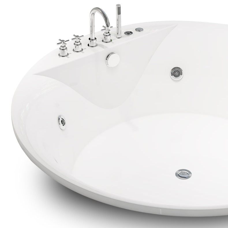 Modern White Acrylic Bath Tub Round Drop-in Bathtub for Home Clearhalo 'Bathroom Remodel & Bathroom Fixtures' 'Bathtubs' 'Home Improvement' 'home_improvement' 'home_improvement_bathtubs' 'Showers & Bathtubs' 6042639