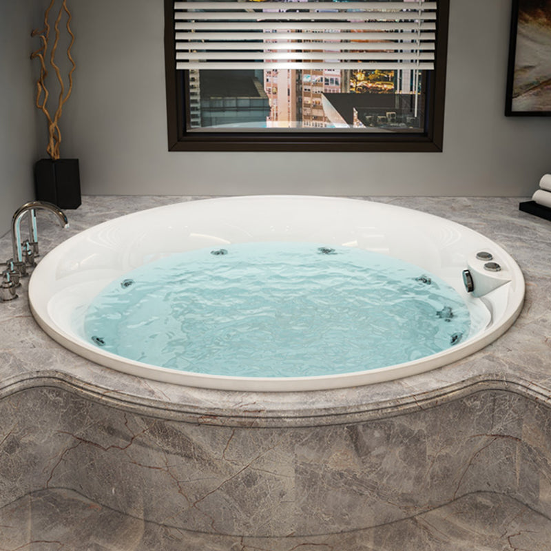 Modern Acrylic Drop-in Bathtub Oval Bath Tub for Home in White Clearhalo 'Bathroom Remodel & Bathroom Fixtures' 'Bathtubs' 'Home Improvement' 'home_improvement' 'home_improvement_bathtubs' 'Showers & Bathtubs' 6042656