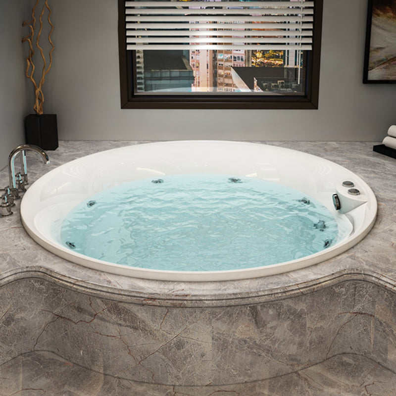 Modern Acrylic Drop-in Bathtub Oval Bath Tub for Home in White Clearhalo 'Bathroom Remodel & Bathroom Fixtures' 'Bathtubs' 'Home Improvement' 'home_improvement' 'home_improvement_bathtubs' 'Showers & Bathtubs' 6042656