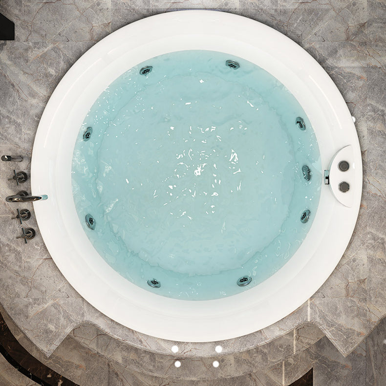 Modern Acrylic Drop-in Bathtub Oval Bath Tub for Home in White Clearhalo 'Bathroom Remodel & Bathroom Fixtures' 'Bathtubs' 'Home Improvement' 'home_improvement' 'home_improvement_bathtubs' 'Showers & Bathtubs' 6042658