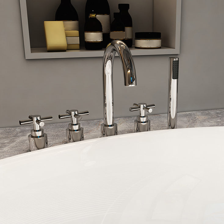 Modern Acrylic Drop-in Bathtub Oval Bath Tub for Home in White Clearhalo 'Bathroom Remodel & Bathroom Fixtures' 'Bathtubs' 'Home Improvement' 'home_improvement' 'home_improvement_bathtubs' 'Showers & Bathtubs' 6042659