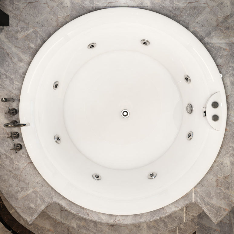 Modern Acrylic Drop-in Bathtub Oval Bath Tub for Home in White Clearhalo 'Bathroom Remodel & Bathroom Fixtures' 'Bathtubs' 'Home Improvement' 'home_improvement' 'home_improvement_bathtubs' 'Showers & Bathtubs' 6042671