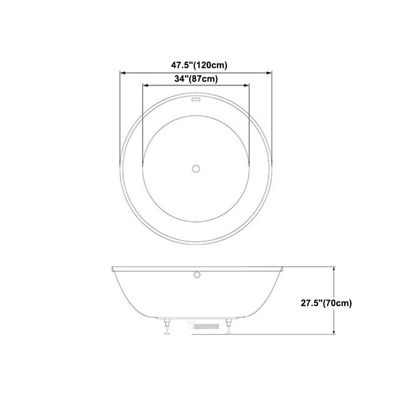 Modern Acrylic Drop-in Bathtub Oval Bath Tub for Home in White Clearhalo 'Bathroom Remodel & Bathroom Fixtures' 'Bathtubs' 'Home Improvement' 'home_improvement' 'home_improvement_bathtubs' 'Showers & Bathtubs' 6042676