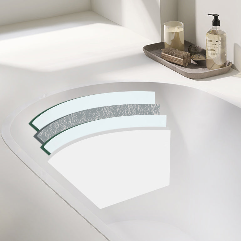 Modern Oval Drop-in Bath Tub 23.22" H White Acrylic Bathtub for Home Clearhalo 'Bathroom Remodel & Bathroom Fixtures' 'Bathtubs' 'Home Improvement' 'home_improvement' 'home_improvement_bathtubs' 'Showers & Bathtubs' 6042691