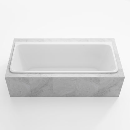 Modern Rectangular Drop-in Bathtub Acrylic White Bath Tub for Home Tub Clearhalo 'Bathroom Remodel & Bathroom Fixtures' 'Bathtubs' 'Home Improvement' 'home_improvement' 'home_improvement_bathtubs' 'Showers & Bathtubs' 6042701